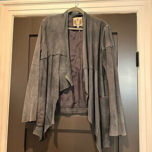 Nigel Preston & Knight Suede Linen Jacket Size Large